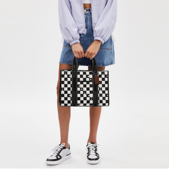 NEW! Best Seller! Smith Tote with Checkerboard Print, Style# CR101 - Picture 3 of 16